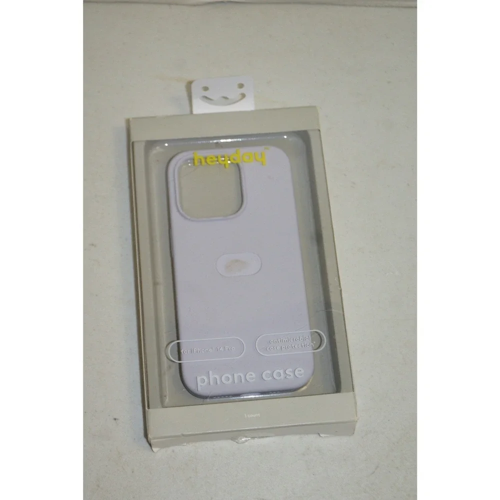 Heyday iPhone 14 Pro Case Soft Purple Silicone Antimicrobial Protective Cover